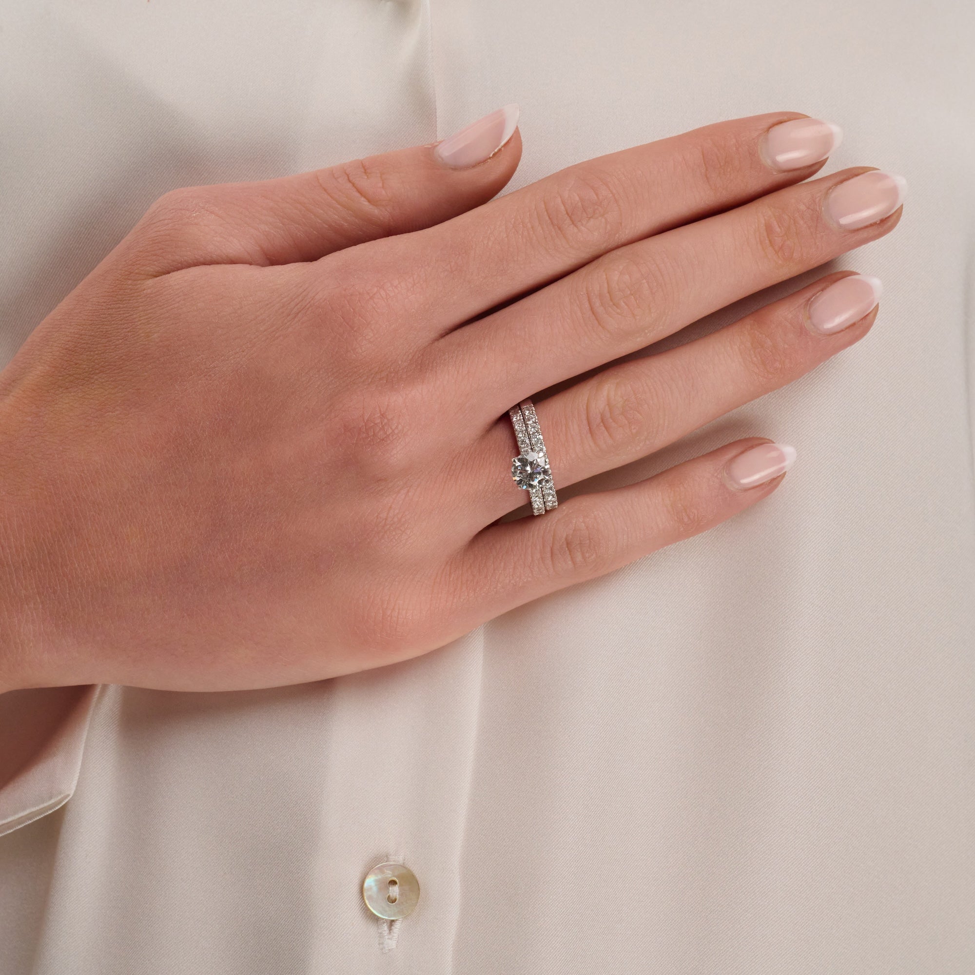 1.50 CT Lab Grown Diamond Hidden Halo Engagement Ring - Thenetjeweler