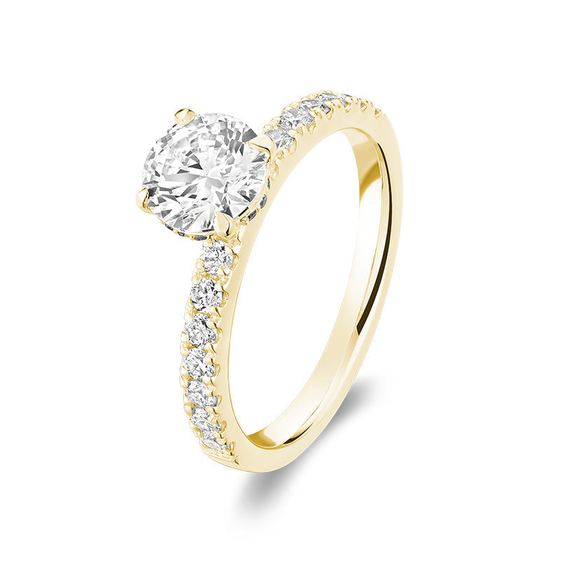1.50 CT Lab Grown Diamond Hidden Halo Engagement Ring - Thenetjeweler