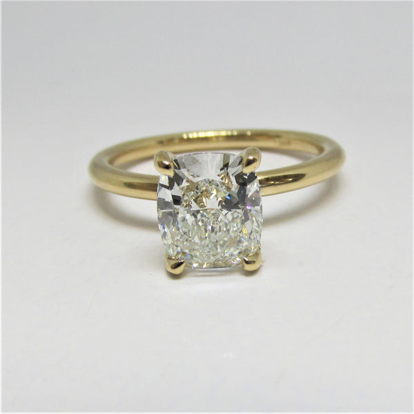 1.79ct Cushion Diamond Engagement Ring with Under Prong Accents - Thenetjeweler