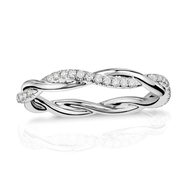 Delicate Twisted Diamond Ring - Thenetjeweler