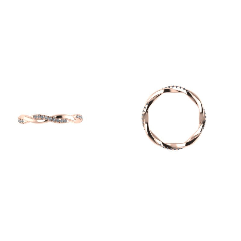 Delicate Twisted Diamond Ring - Thenetjeweler