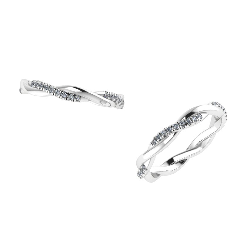 Delicate Twisted Diamond Ring - Thenetjeweler
