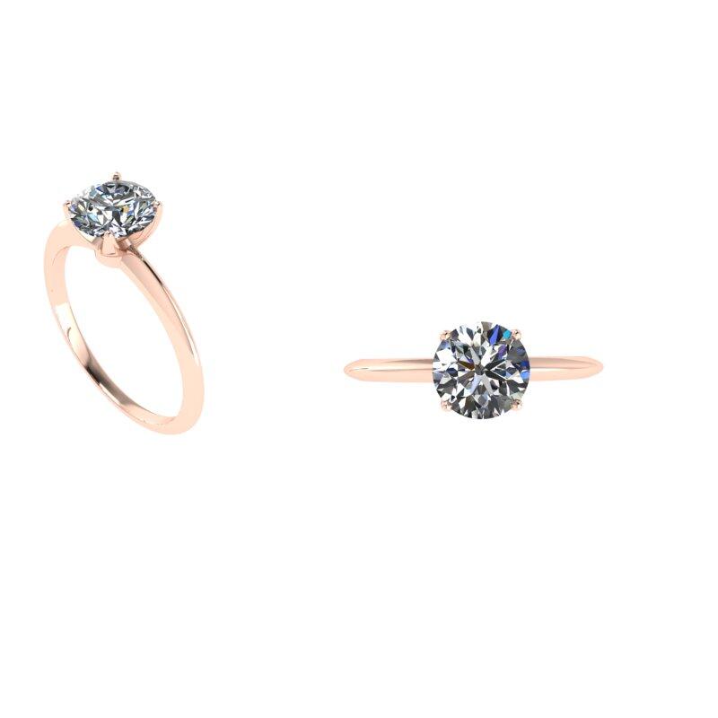 4-prong Round Diamond Solitaire Engagement Ring - Thenetjeweler