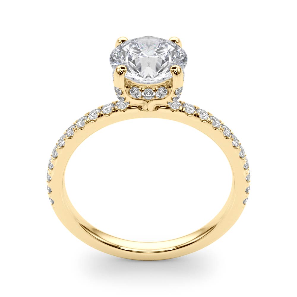 Round Diamond Hidden Halo Ring (14K, 0.33ct)