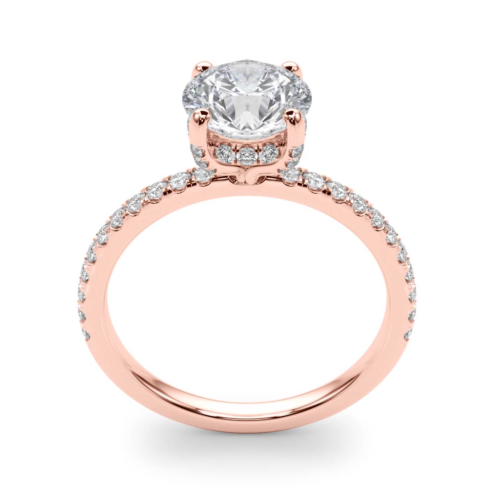 Round Diamond Hidden Halo Ring (14K, 0.33ct) - Thenetjeweler