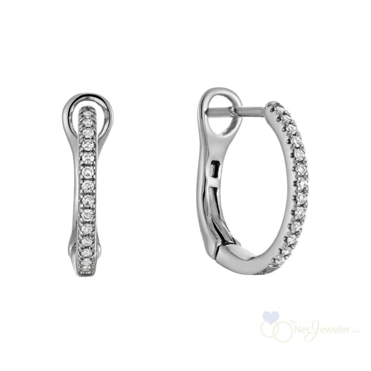 Alternating Dangle to Huggies Oval Diamond Earrings-RNB Jewellery