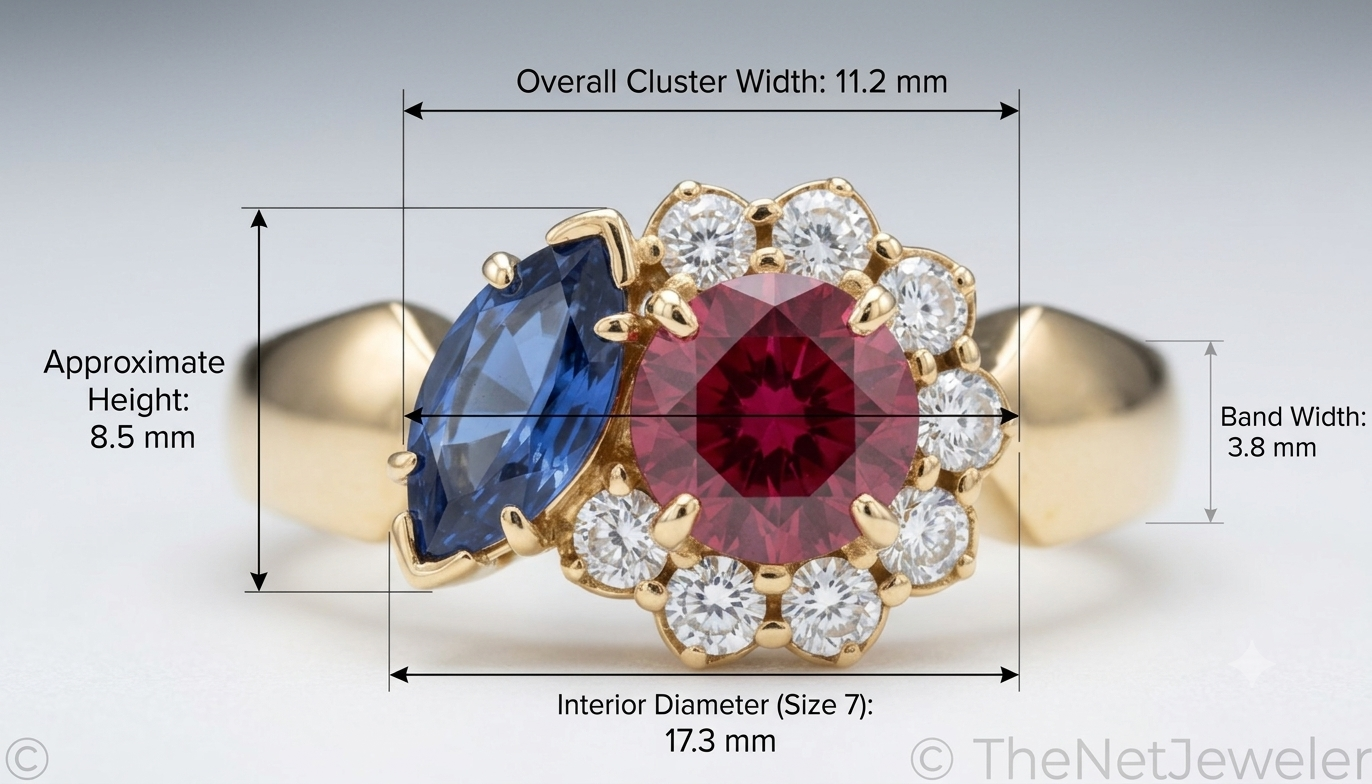 Toi et Moi Halo Ring Setting in 14K Gold — Bring Your Own Center Stones