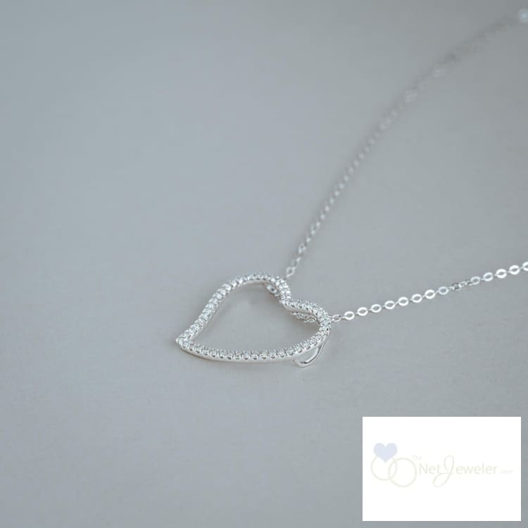 Asymmetrical Diamond Heart Pendant-RNB Jewellery