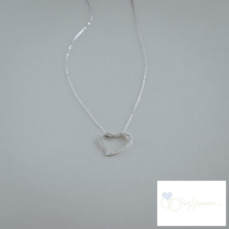 Asymmetrical Diamond Heart Pendant-RNB Jewellery