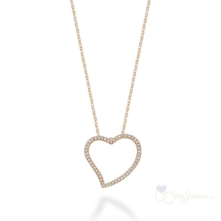 Asymmetrical Diamond Heart Pendant-RNB Jewellery