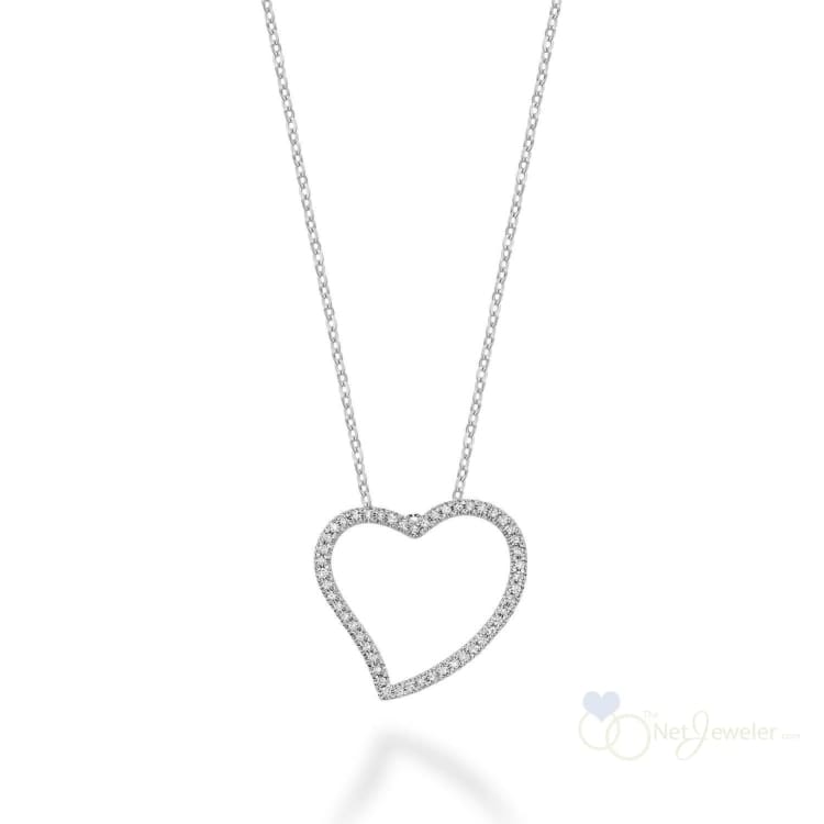 Asymmetrical Diamond Heart Pendant-RNB Jewellery