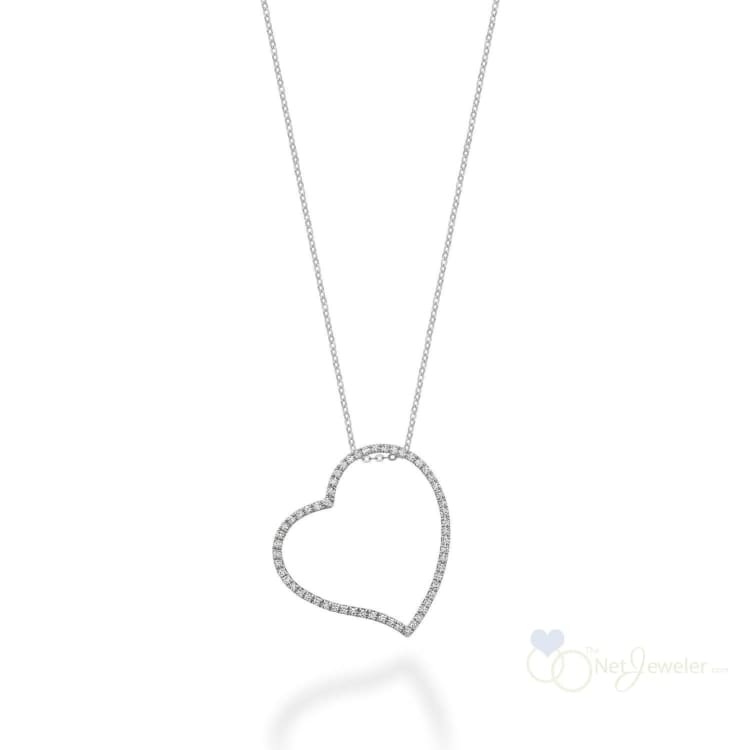 Asymmetrical Diamond Heart Pendant-RNB Jewellery