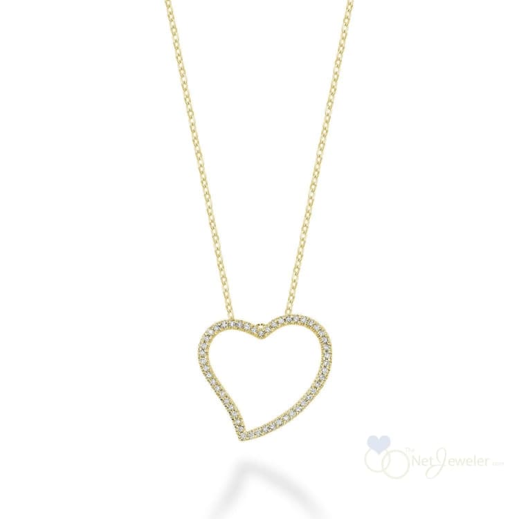 Asymmetrical Diamond Heart Pendant-RNB Jewellery