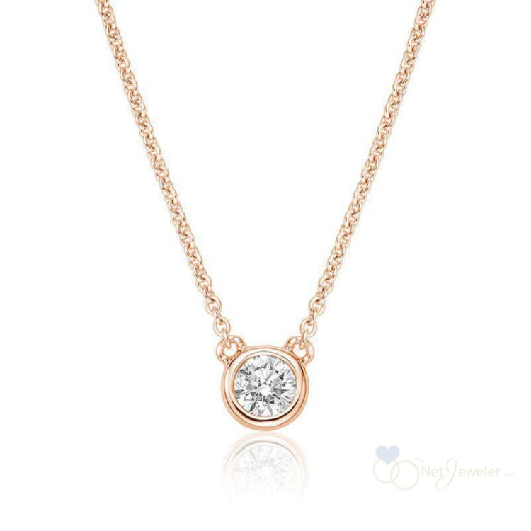 Bezel Set Diamond Necklace-RNB Jewellery