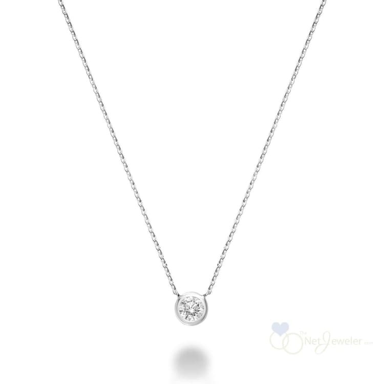 Bezel Set Diamond Necklace-RNB Jewellery