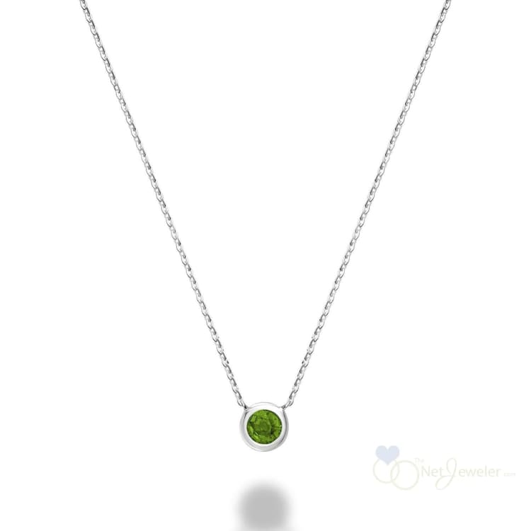 Bezel Set Precious Stone Necklace-RNB Jewellery