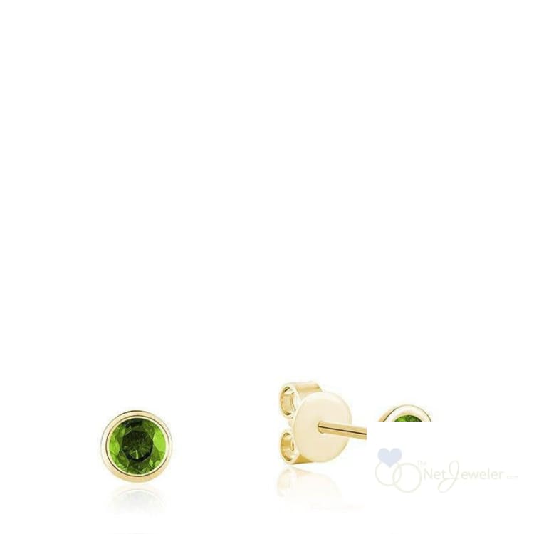 Bezel Set Precious Stone Stud Earrings-RNB Jewellery