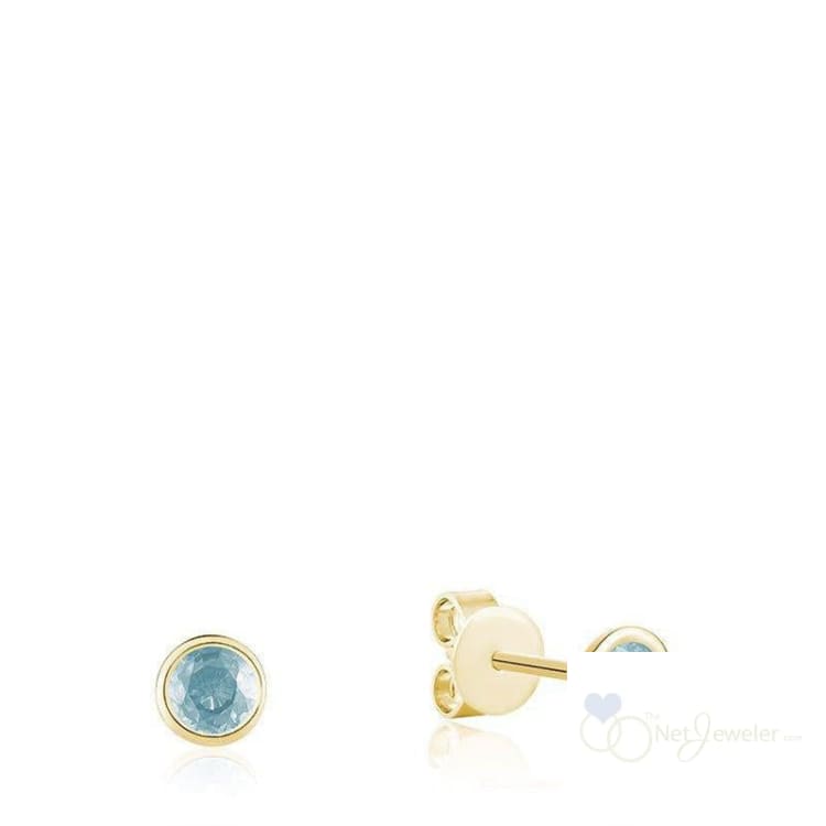 Bezel Set Precious Stone Stud Earrings-RNB Jewellery