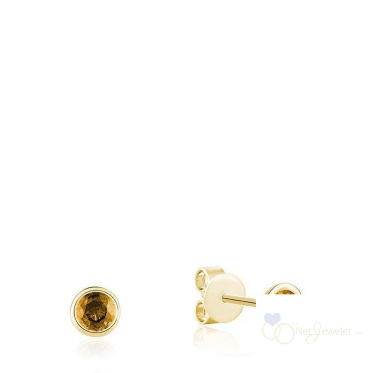 Bezel Set Precious Stone Stud Earrings-RNB Jewellery