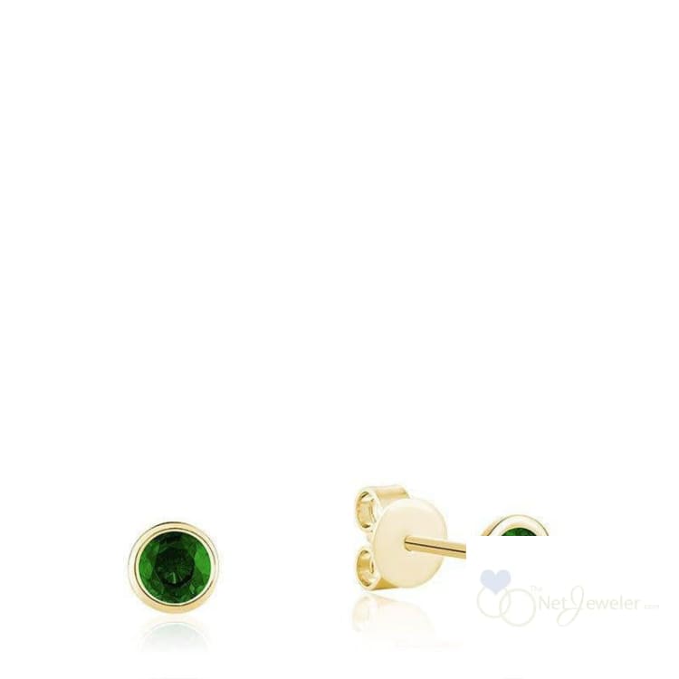 Bezel Set Precious Stone Stud Earrings-RNB Jewellery