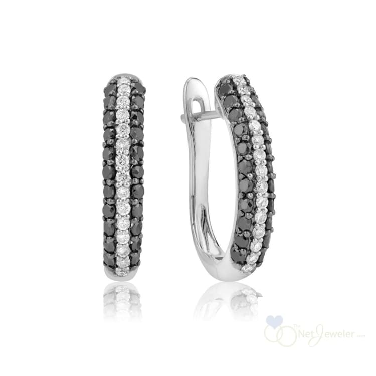 Black and White Diamond Earrings -| Thenetjeweler