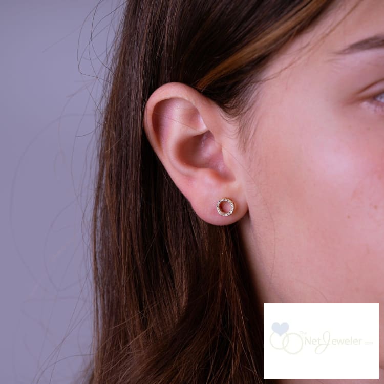 Circle of Life Diamond Stud Earrings-RNB Jewellery