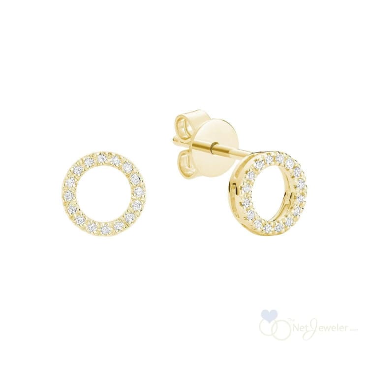 Circle of Life Diamond Stud Earrings-RNB Jewellery