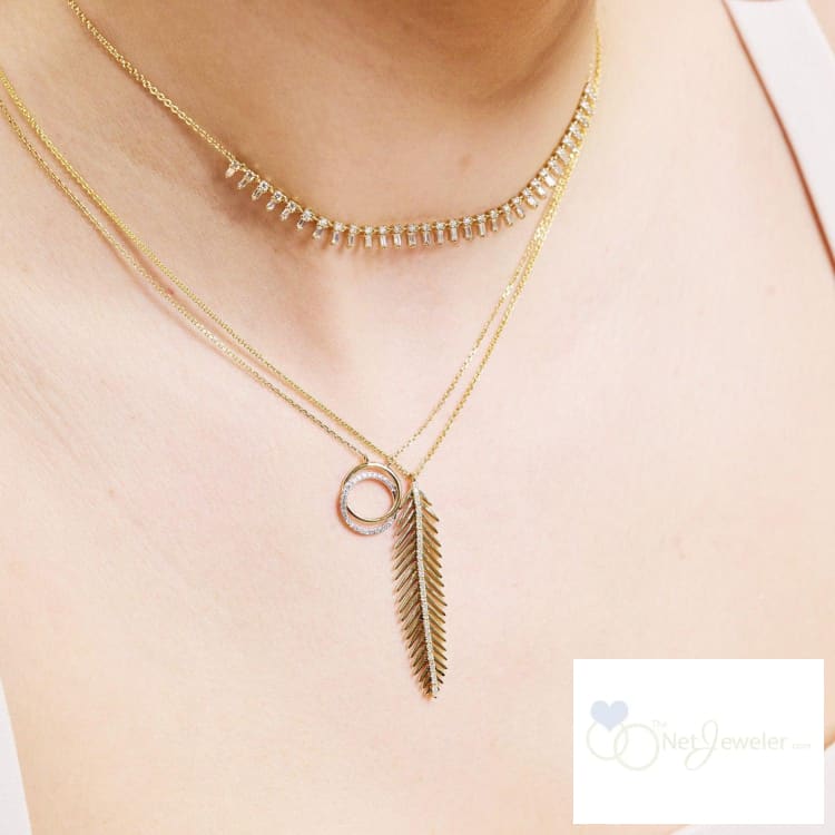 Baguette Diamond Necklace-RNB Jewellery