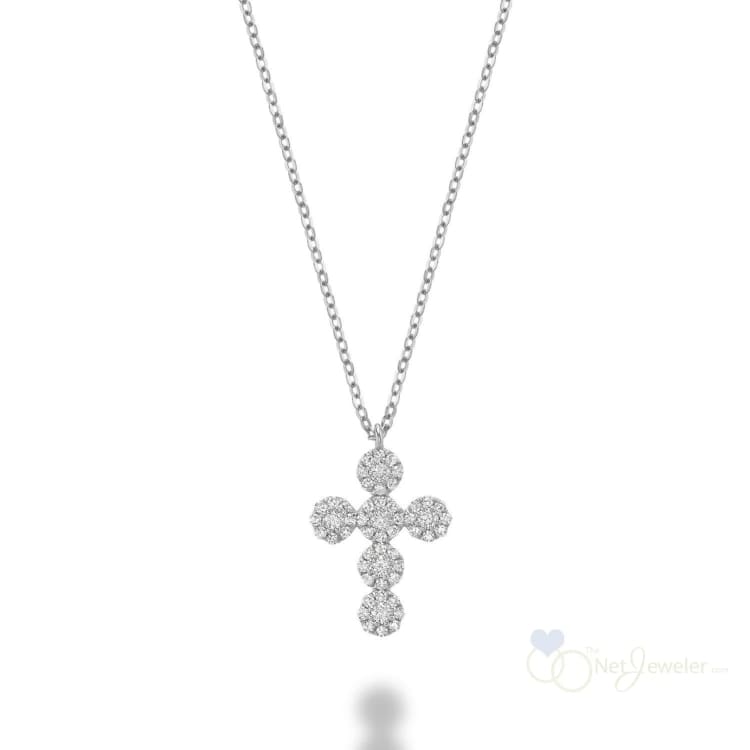 Cross Halo Diamond Pendant-RNB Jewellery