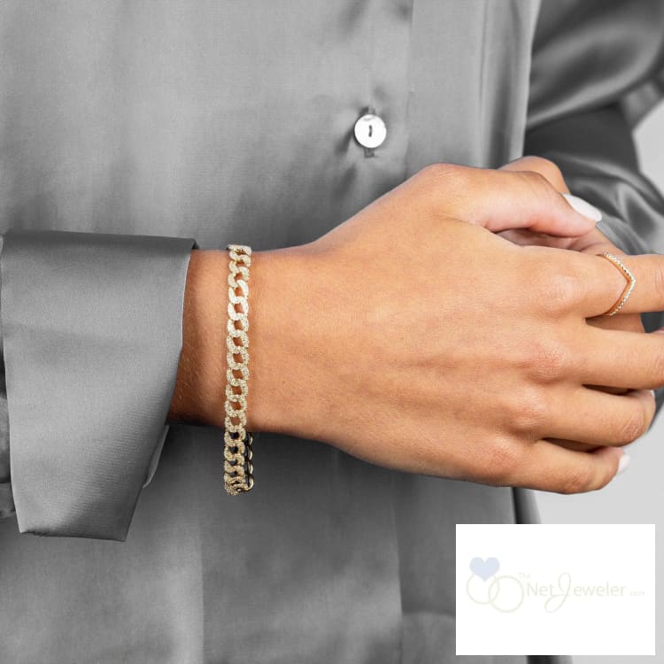 Cuban Link Diamond Bracelet-RNB Jewellery