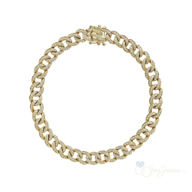 Cuban Link Diamond Bracelet-RNB Jewellery