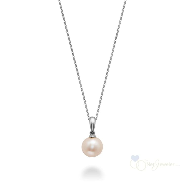Cultured Pearl Pendant - White Gold - Pendants