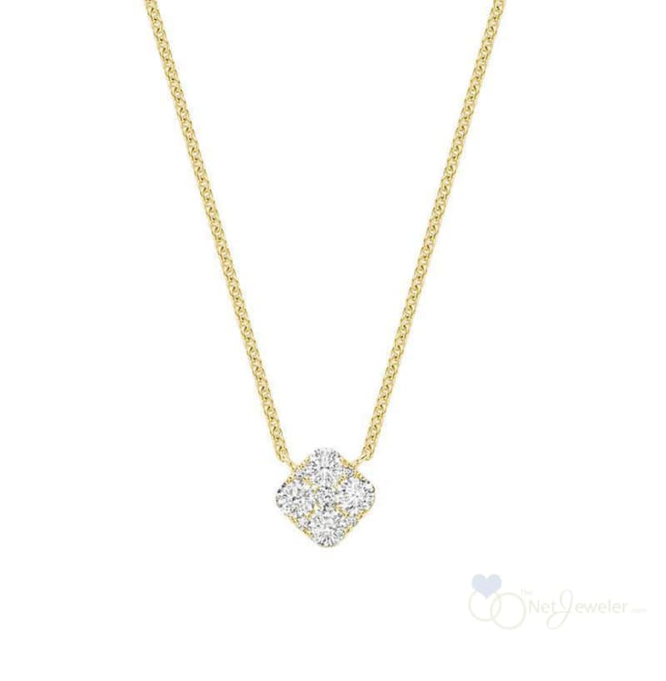 Cushion Diamond Necklace-RNB Jewellery