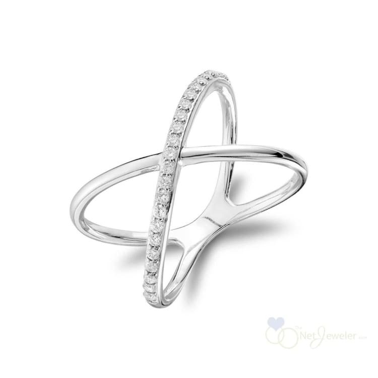 Diamond Crossover Ring-RNB Jewellery