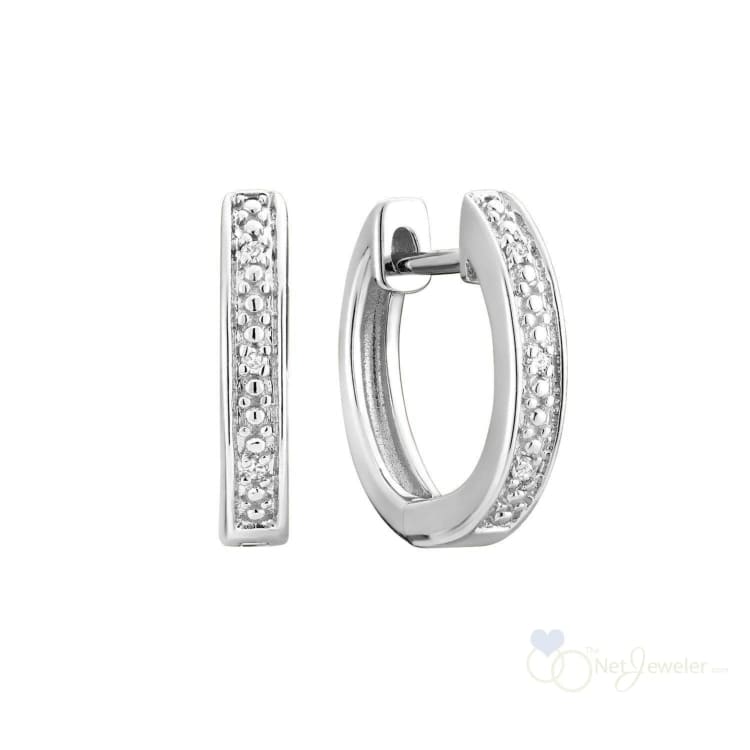 Diamond Huggie Earrings-RNB Jewellery