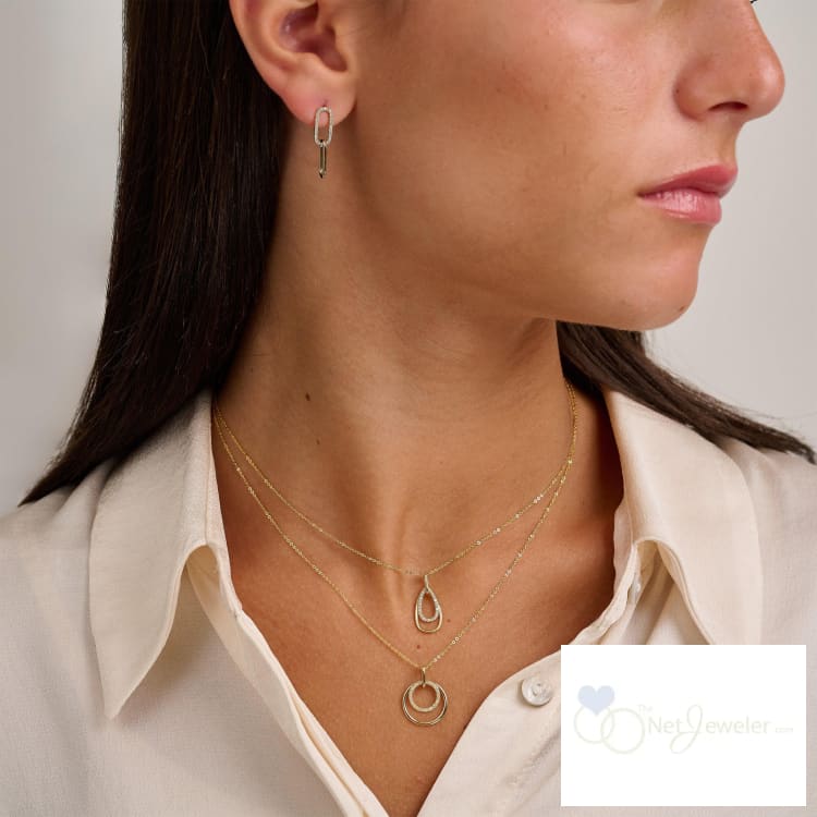 Double Pear Shape Diamond Pendant-RNB Jewellery