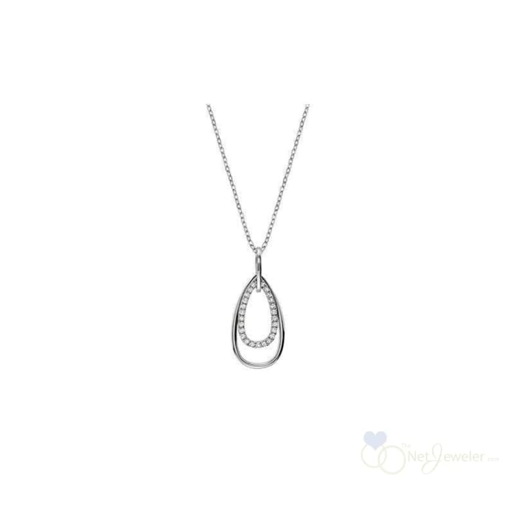 Double Pear Shape Diamond Pendant-RNB Jewellery
