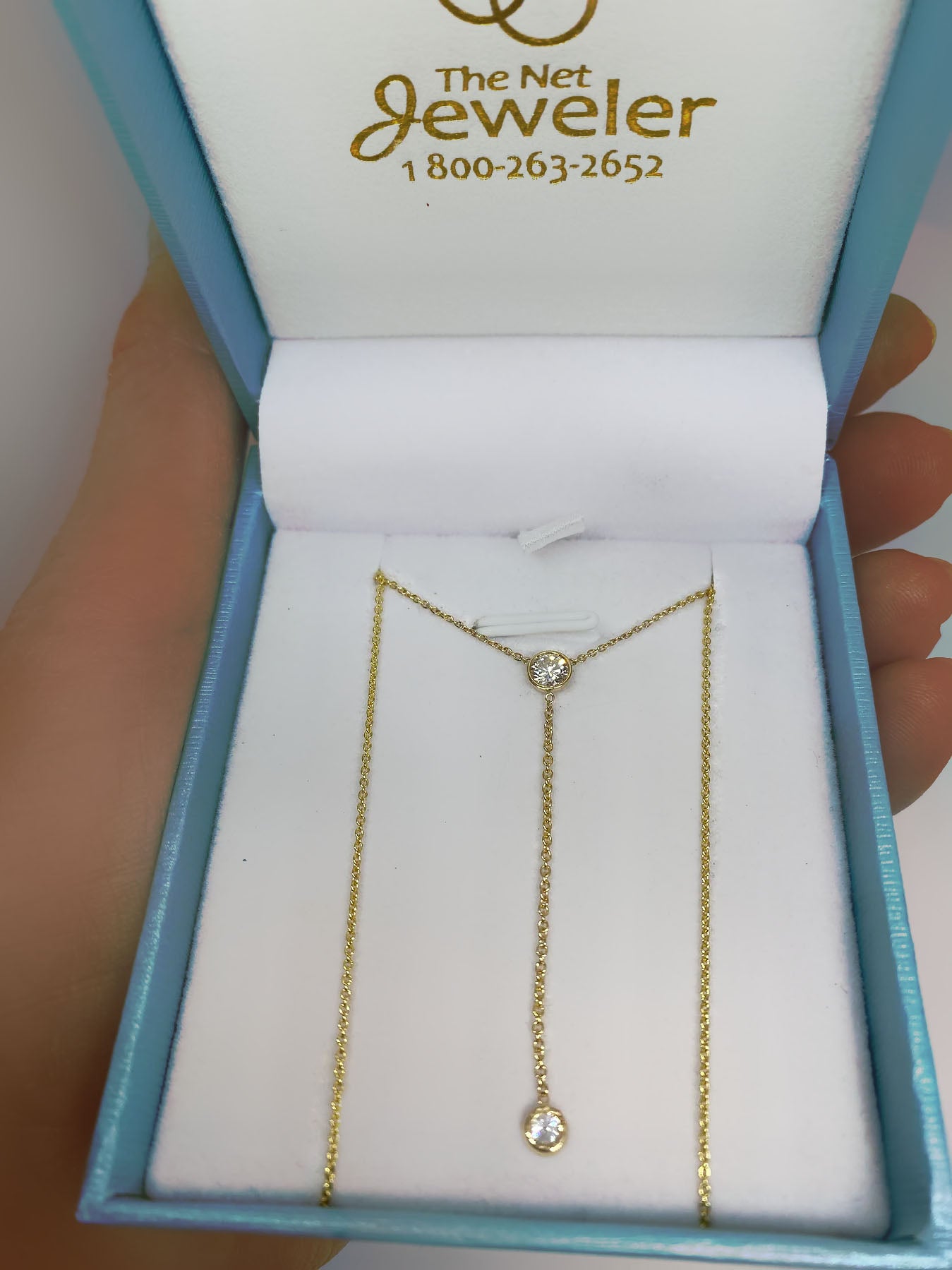 Duo Diamond Lariat Necklace - Thenetjeweler