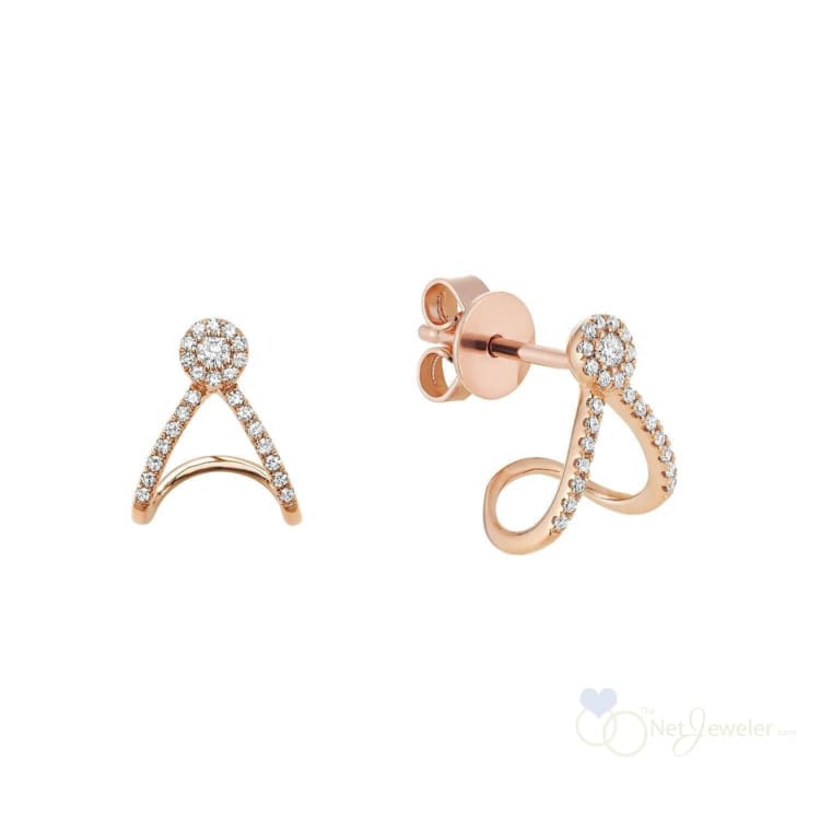 Ear Wrap Diamond Stud Earrings-RNB Jewellery