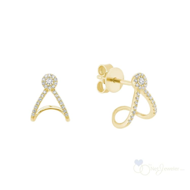 Ear Wrap Diamond Stud Earrings-RNB Jewellery