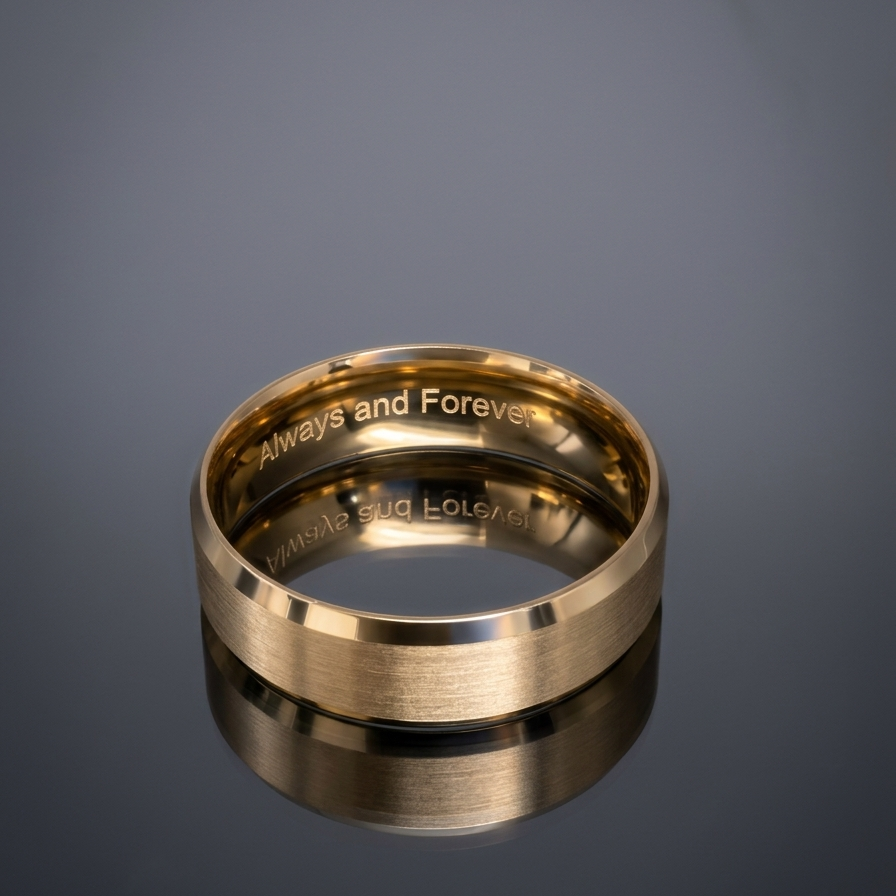 6 mm comfort fit wedding band with a brushed center