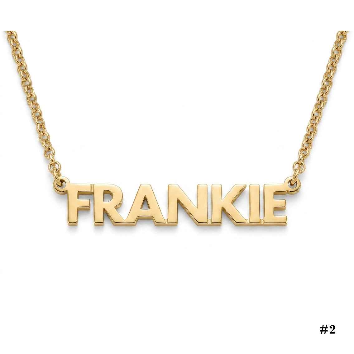 Personalized Name Necklace in 14K Gold – Custom Script Pendant