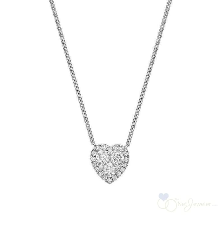 Heart Illusion Set Diamond Necklace (Copy)-RNB Jewellery