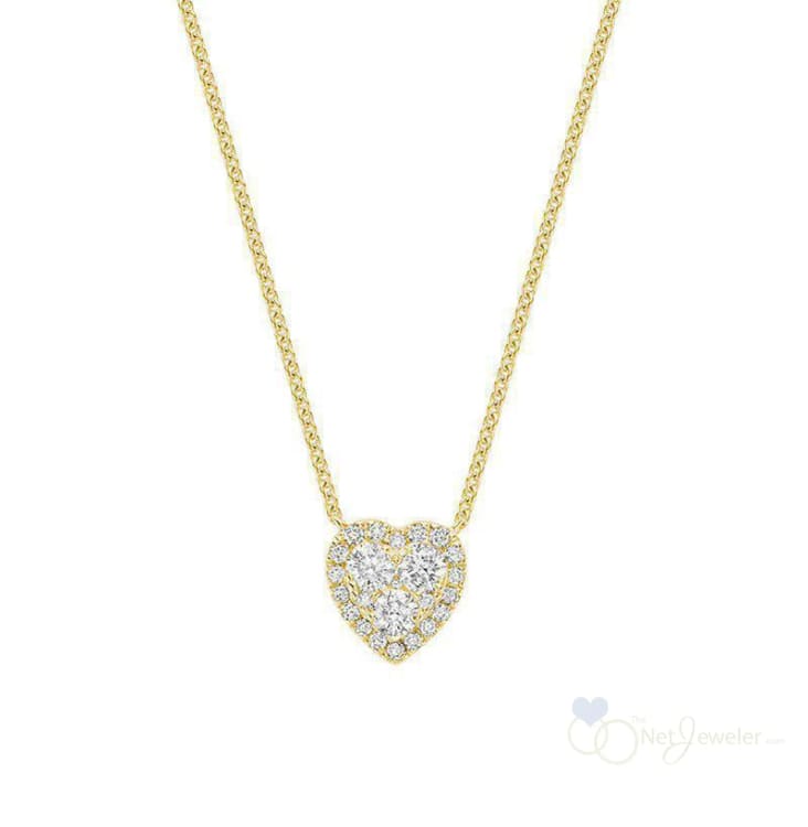 Heart Illusion Set Diamond Necklace (Copy)-RNB Jewellery