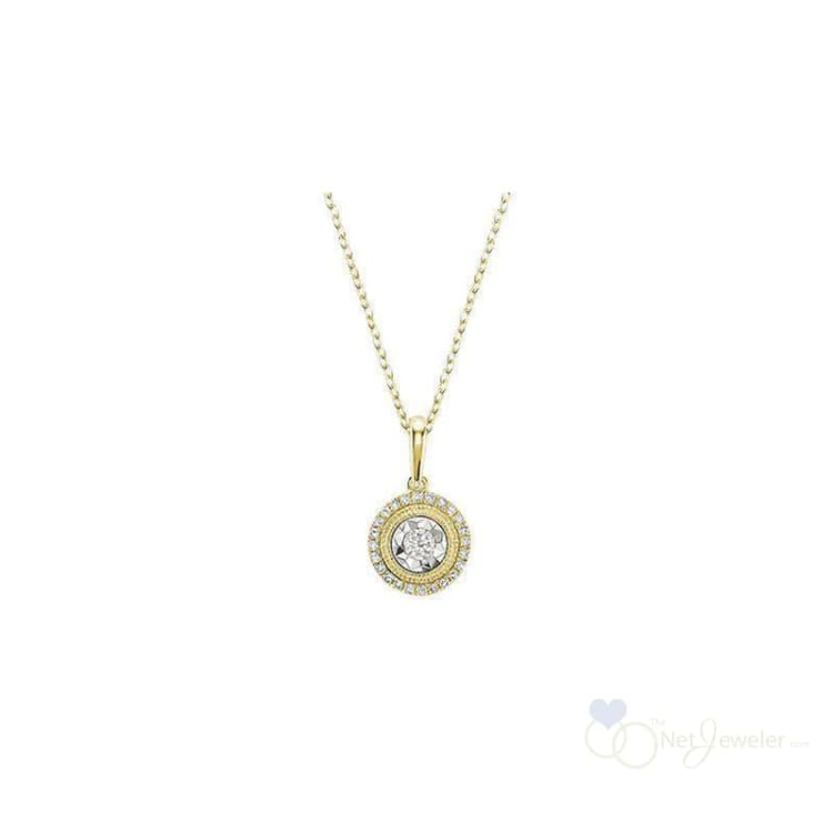 Halo Round illusion Diamond Pendant-RNB Jewellery