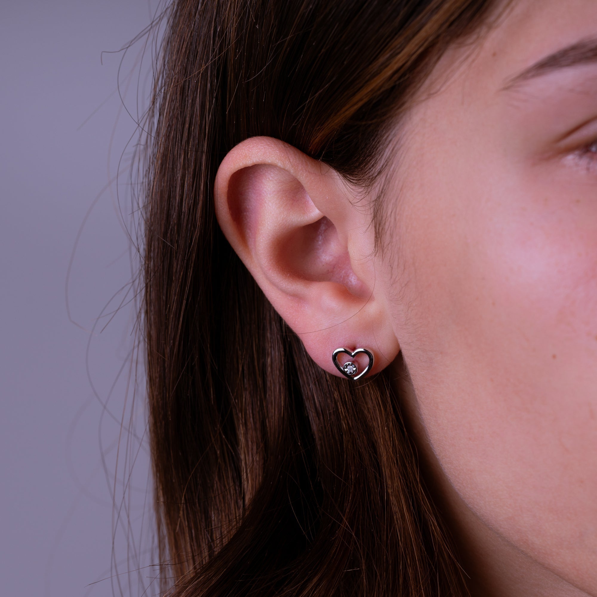 Open Circle Round Illusion Diamond Stud Earrings (Copy) - Thenetjeweler