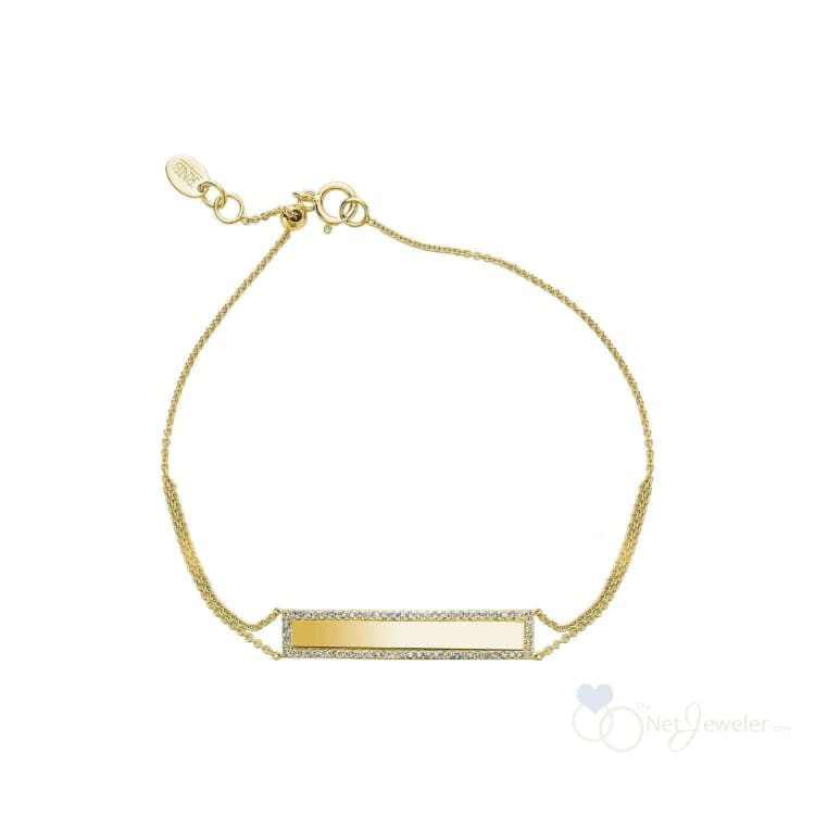 Plated Bar Diamond Bracelet-RNB Jewellery