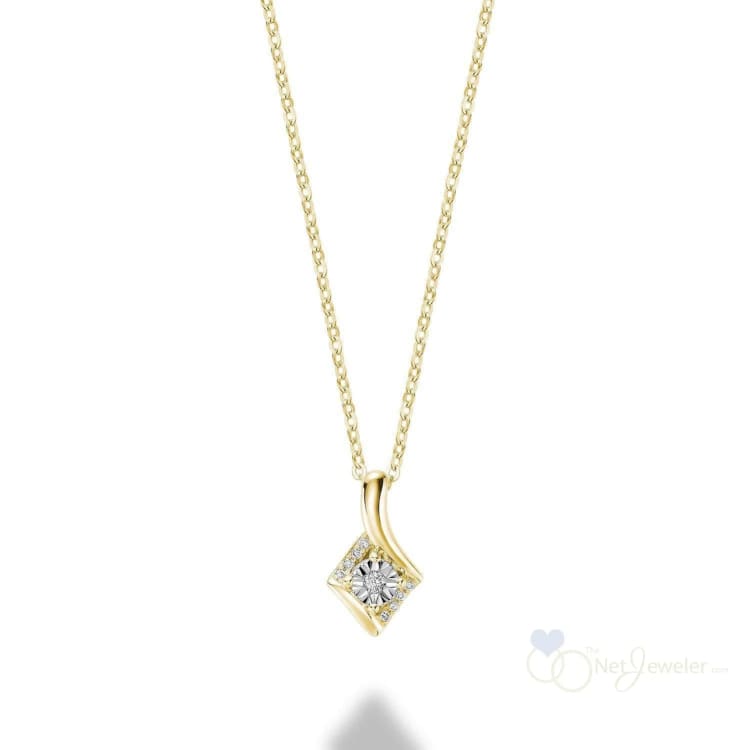 Illusion Setting Diamond Pendant-RNB Jewellery