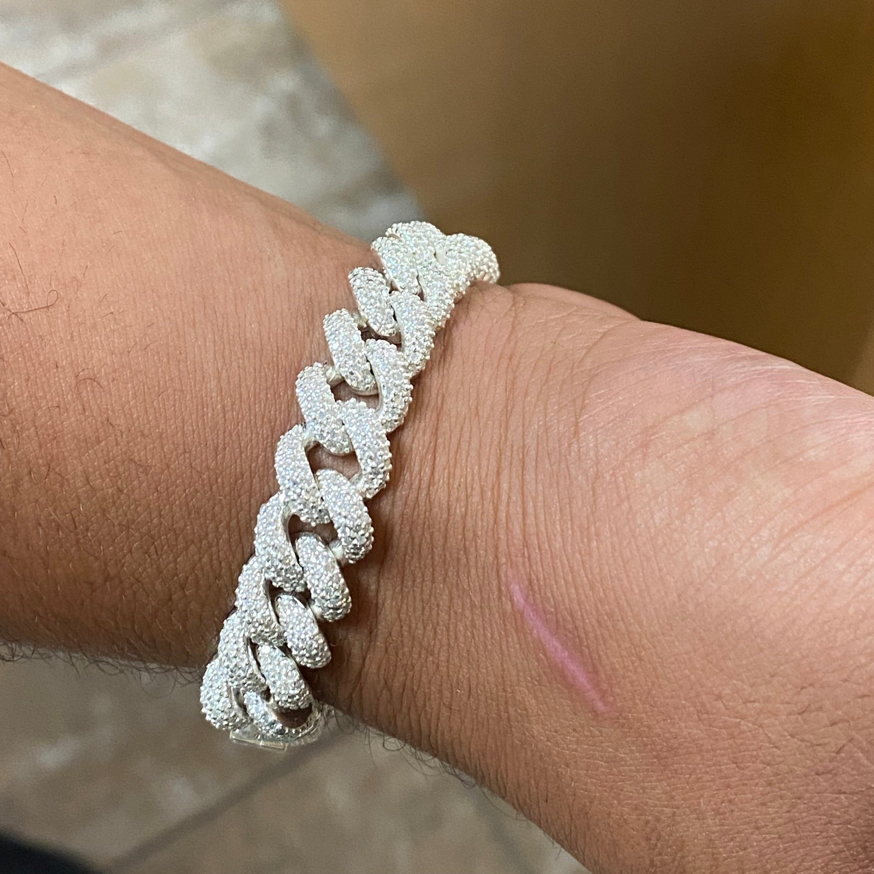 Diamond Iced Out Cuban Link Bracelet 8.50 ct - Thenetjeweler