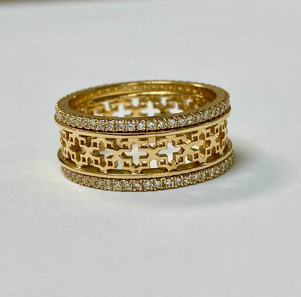 Trio Stackable Rings Set 14K Gold - Thenetjeweler